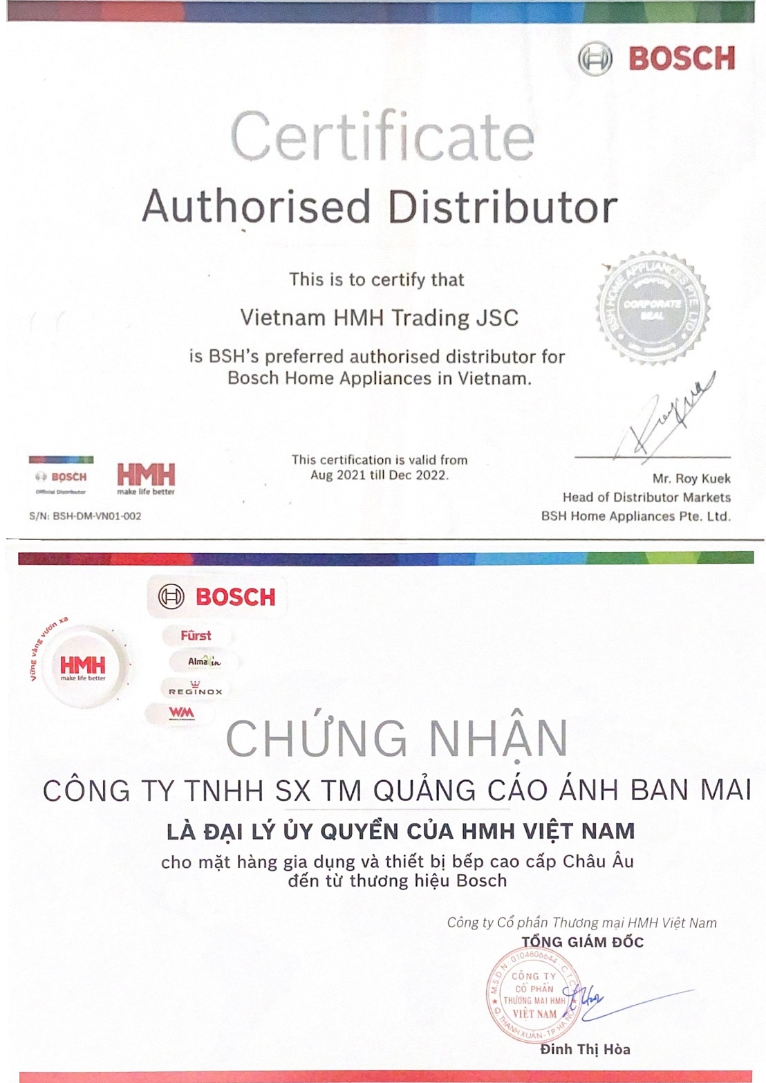Chung nhan HMH
