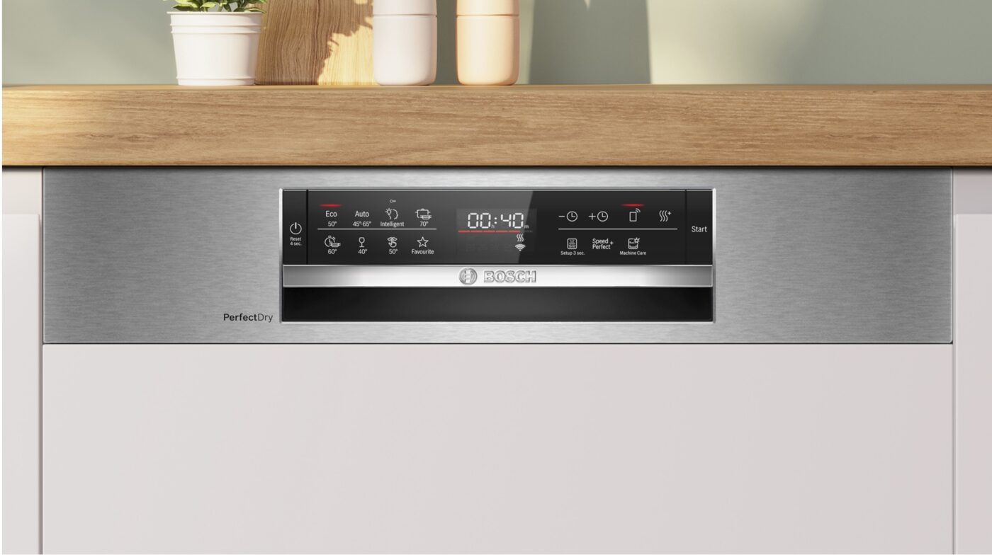 Máy rửa chén Bosch SMI6ZCS16E bán âm Series 8, sấy Zeolith