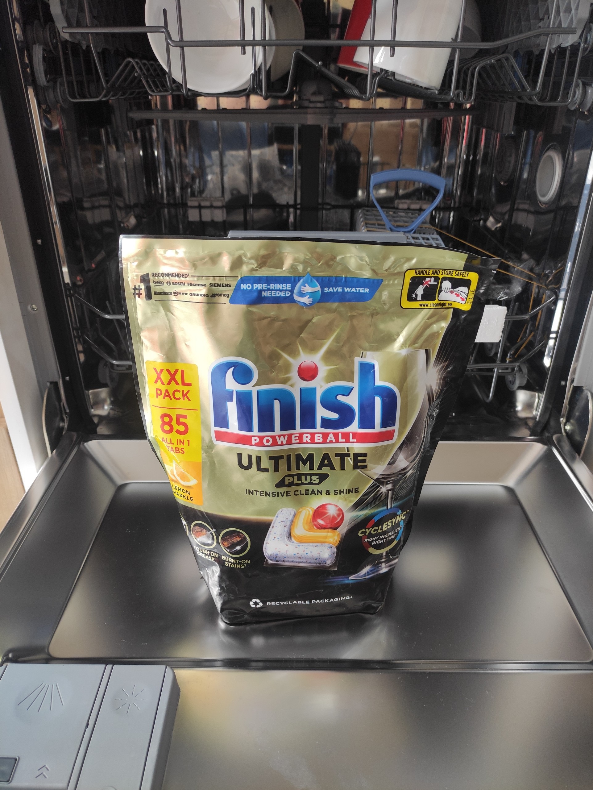 Viên rửa chén Finish Quantum Ultimate Plus 85 viên