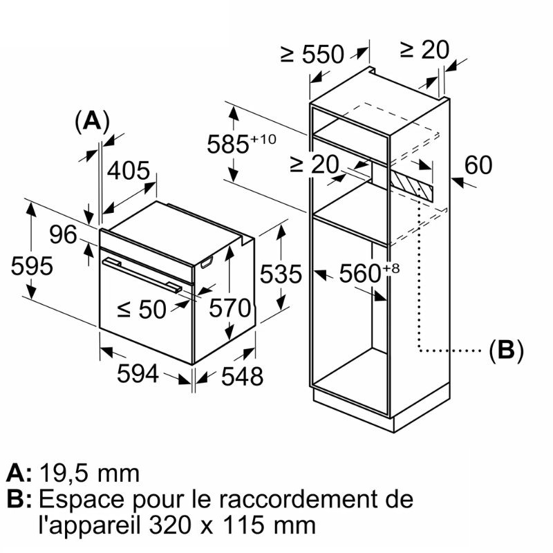 Lò nướng Bosch HBA514BB3 âm tủ 71 lít Series 4 - kt