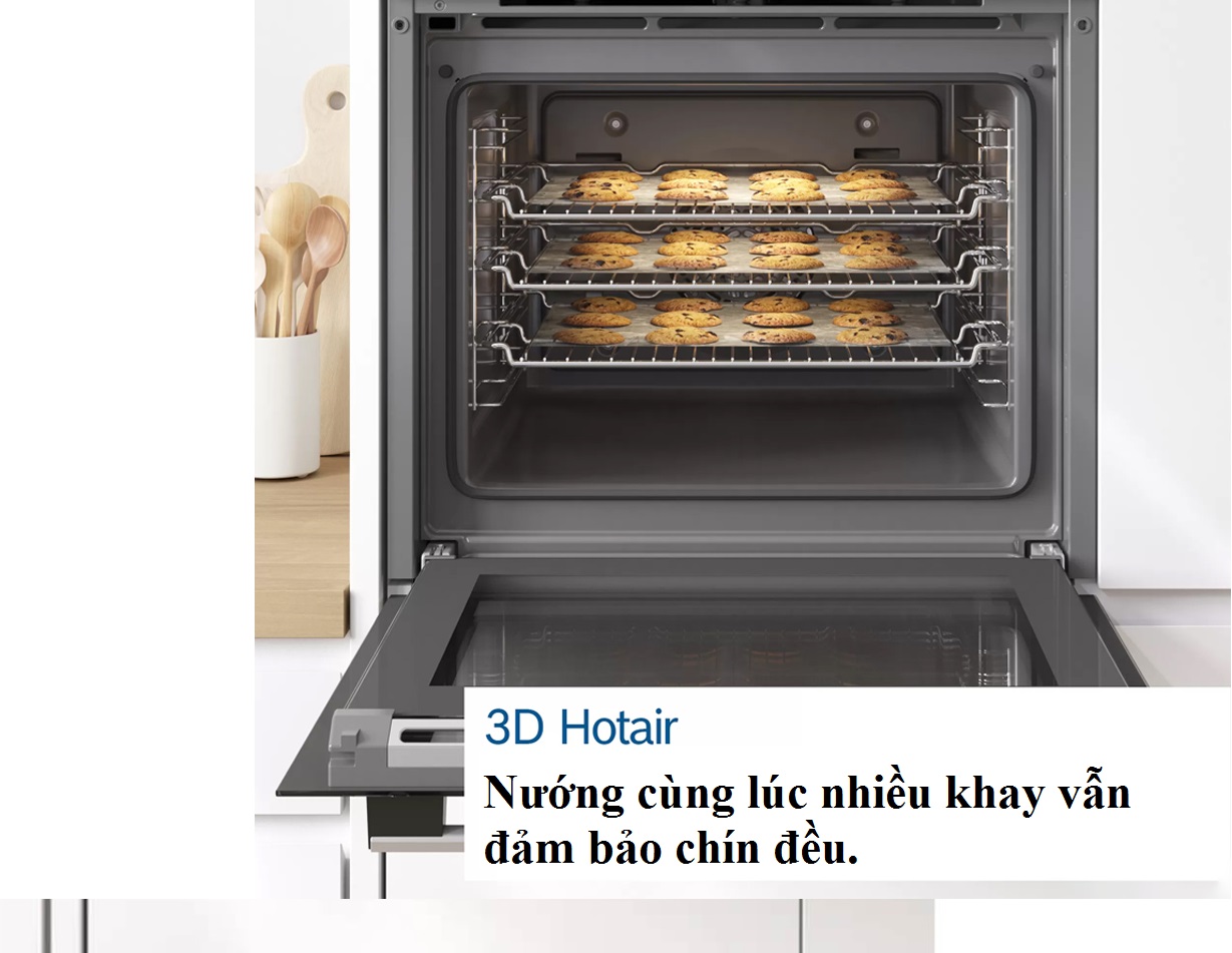 Lò nướng Bosch HBA514BS3 âm tủ 71 lít Series 4