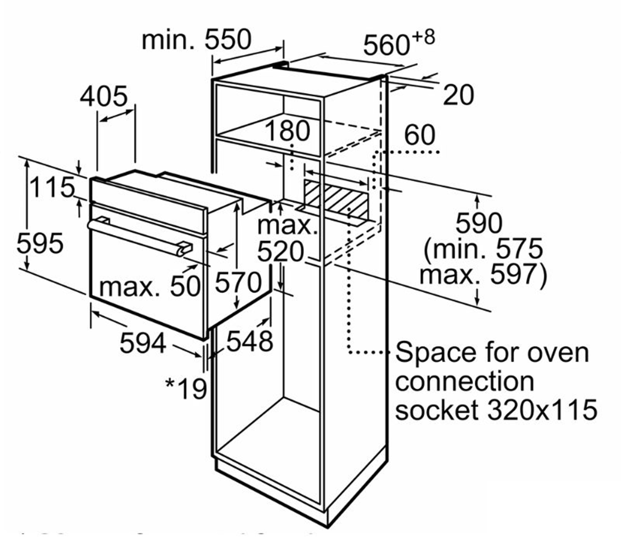 Lò nướng Bosch HBF512BS1T âm tủ 66 lít Series 2