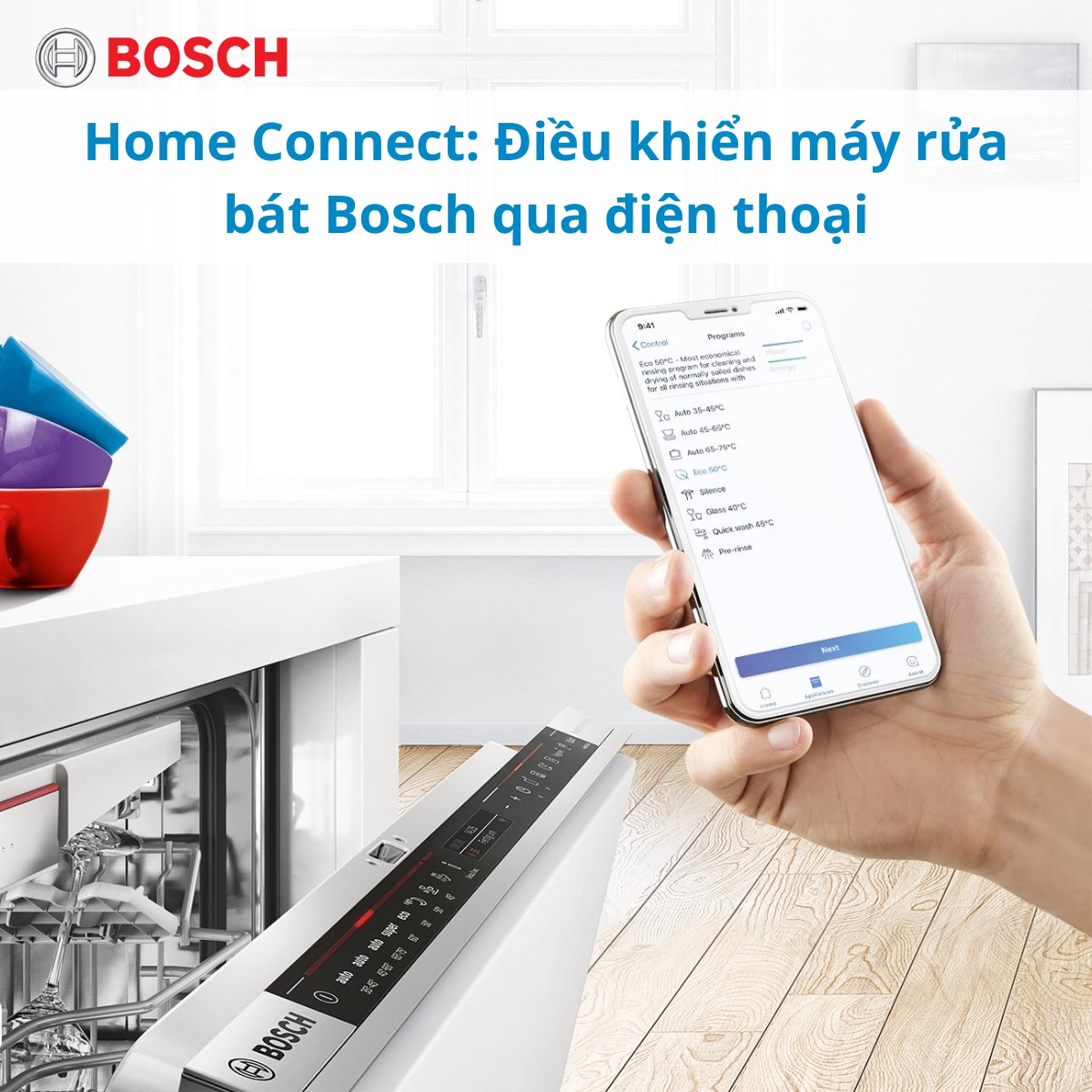 Máy rửa chén Bosch SMS6ZCI85M độc lập Series 6, sấy Zeolith 13 Máy rửa chén Bosch SMS6ZCI85M độc lập Series 6, sấy Zeolith